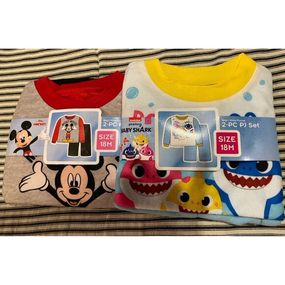 Bundle of Two Baby Boys Flannel Pajamas - Picture 2 of 4